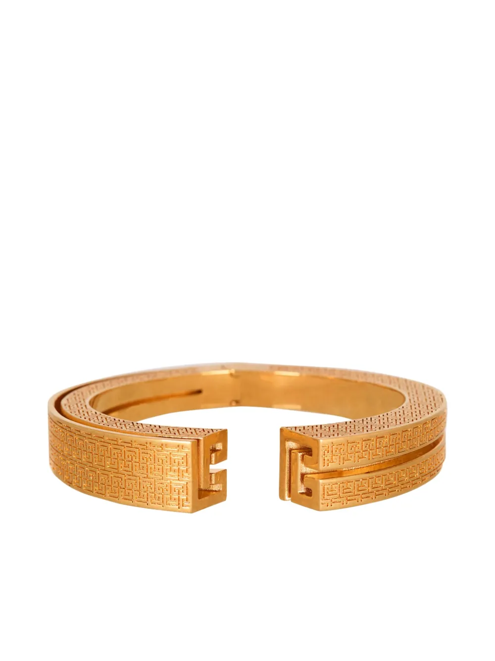 Balmain Bracciale rigido con monogramma PB - Oro