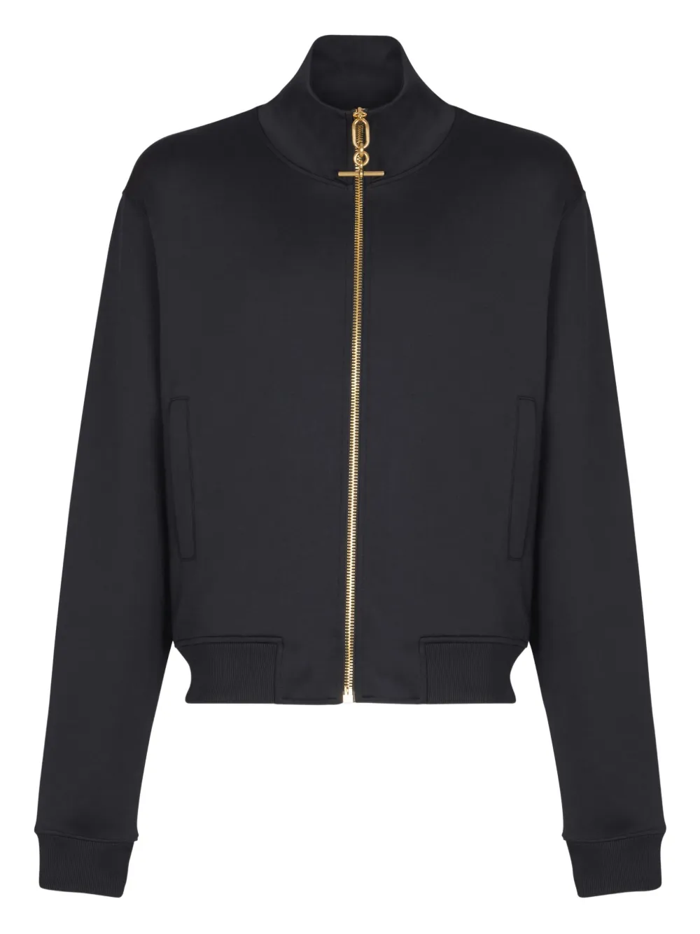Balmain T-bar-detail zip track jacket | Black | Image 1