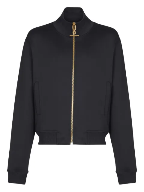 Balmain T-bar-detail zip track jacket