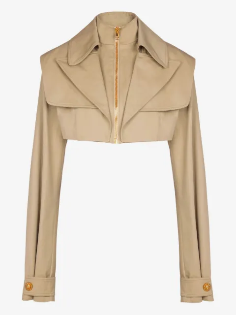 Balmain cropped gabardine jacket
