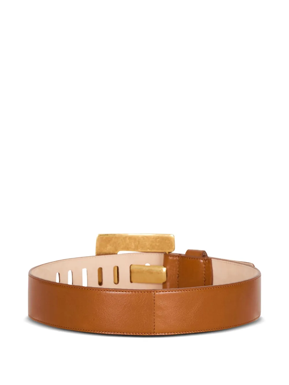Balmain Anthem leren riem - Bruin