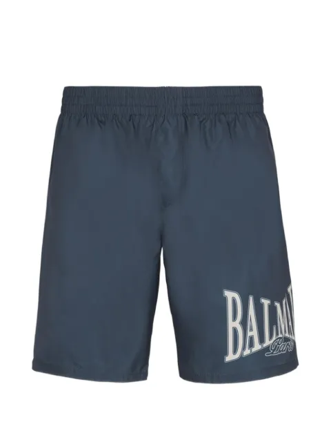 Balmain swim shorts with college logo