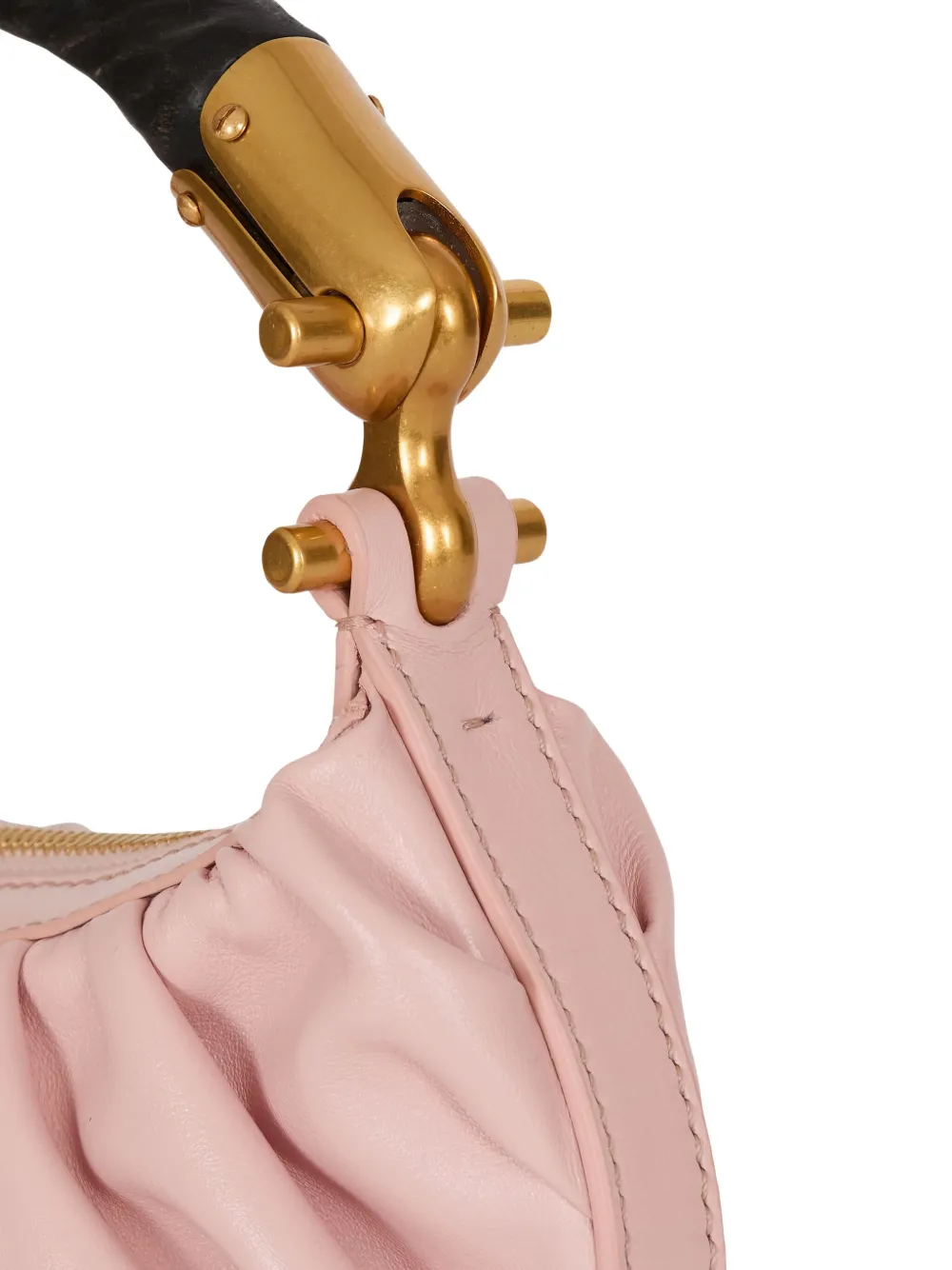 Balmain Ebene mini-shopper van kalfsleer Roze