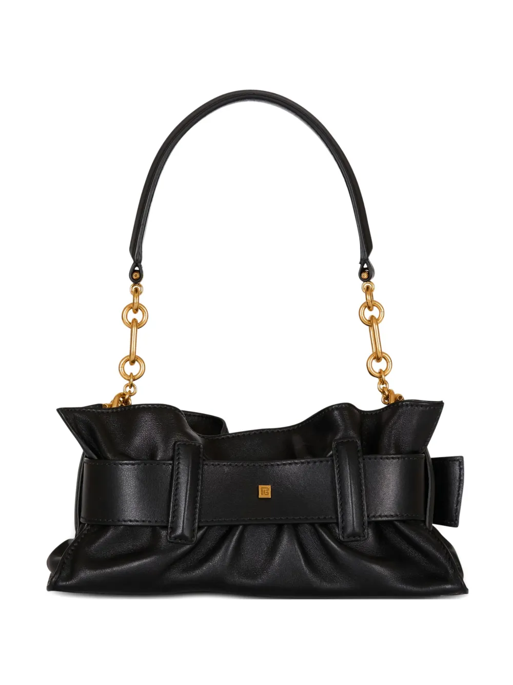 Balmain Mini Anthem Clutch Bag In Black