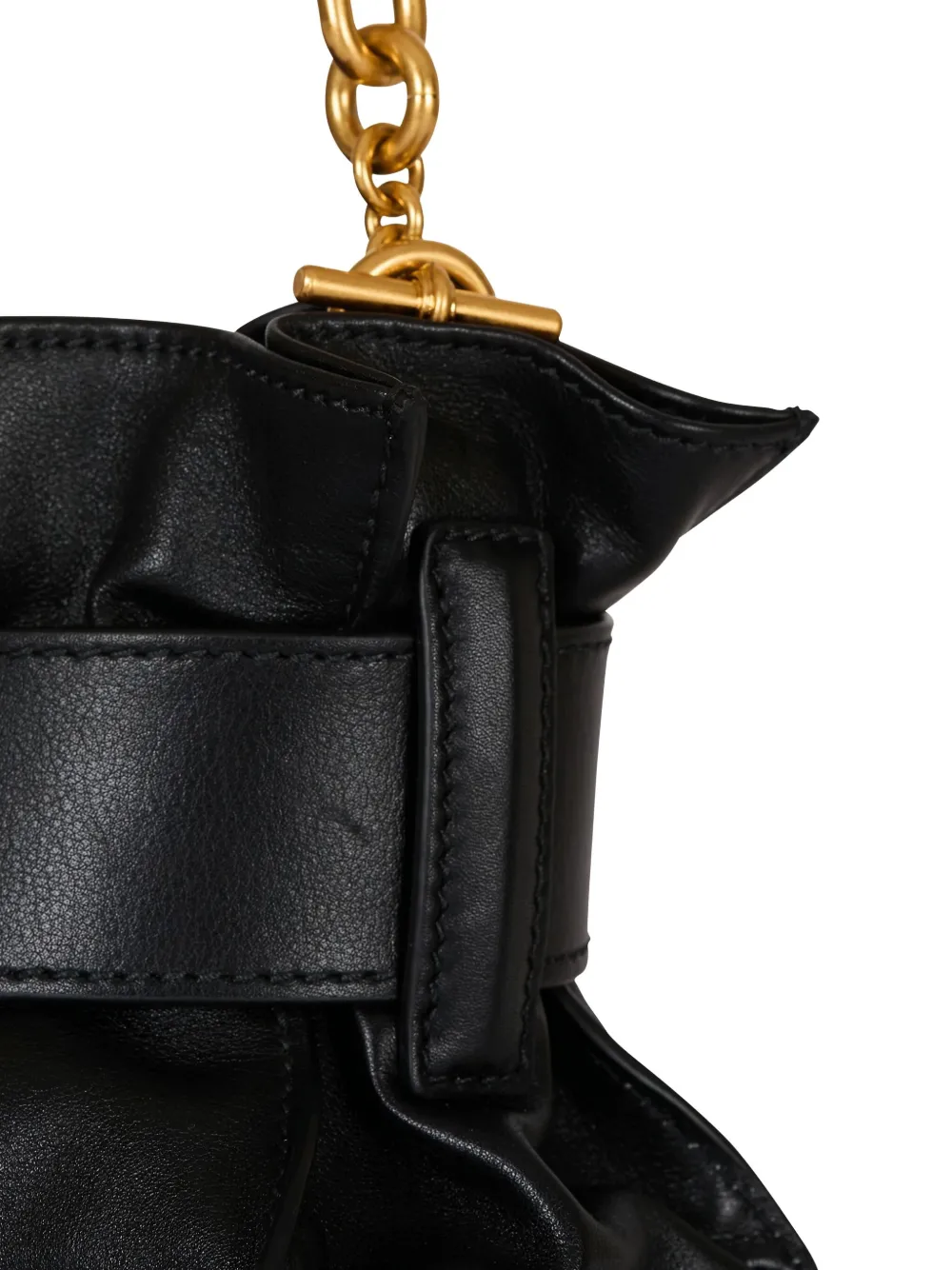 Balmain Mini Anthem Clutch Bag In Black