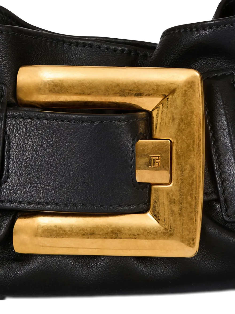 Balmain Mini Anthem Clutch Bag In Black
