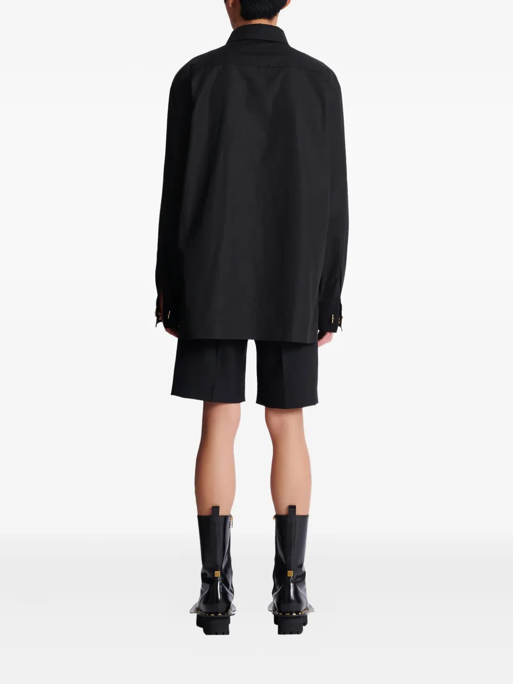 Balmain Overhemd met verborgen sluiting Zwart