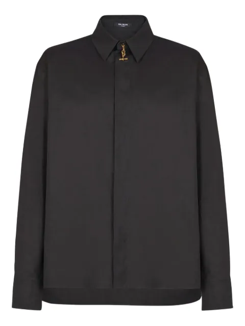 Balmain long-sleeve concealed-fastening shirt