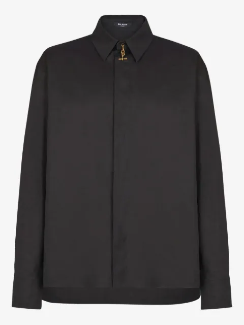 Balmain Camisa mangas longas com fechamento oculto