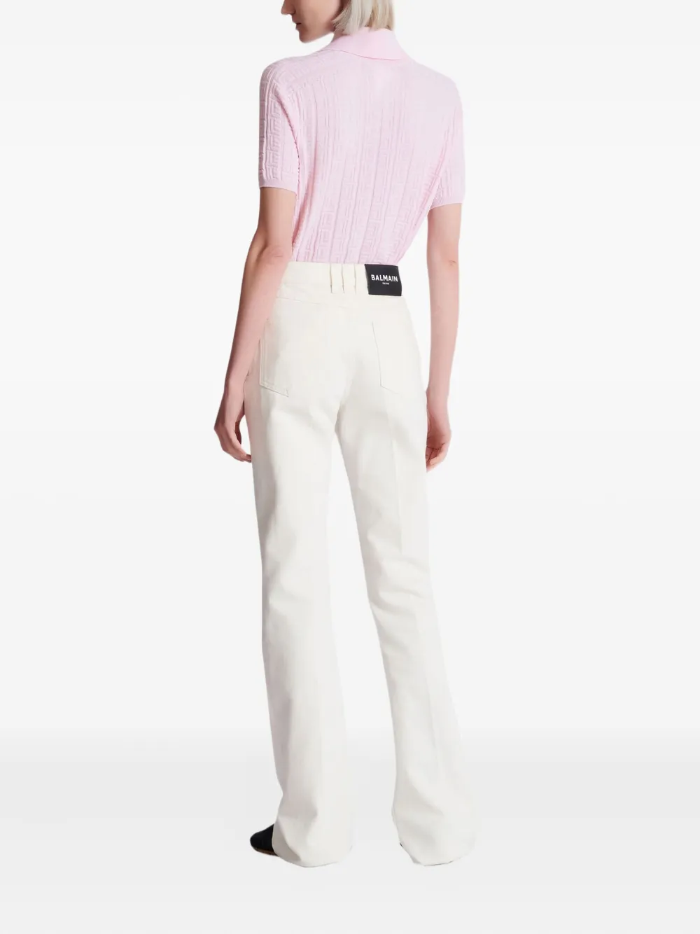 Balmain Flared-leg Jeans In White