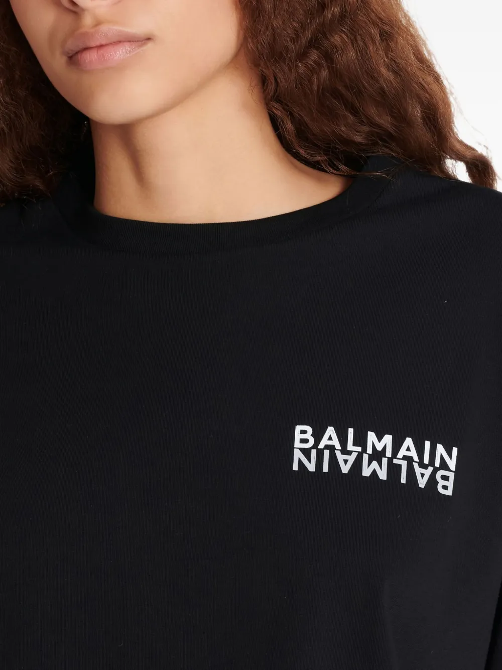 Balmain T-shirt met print Zwart