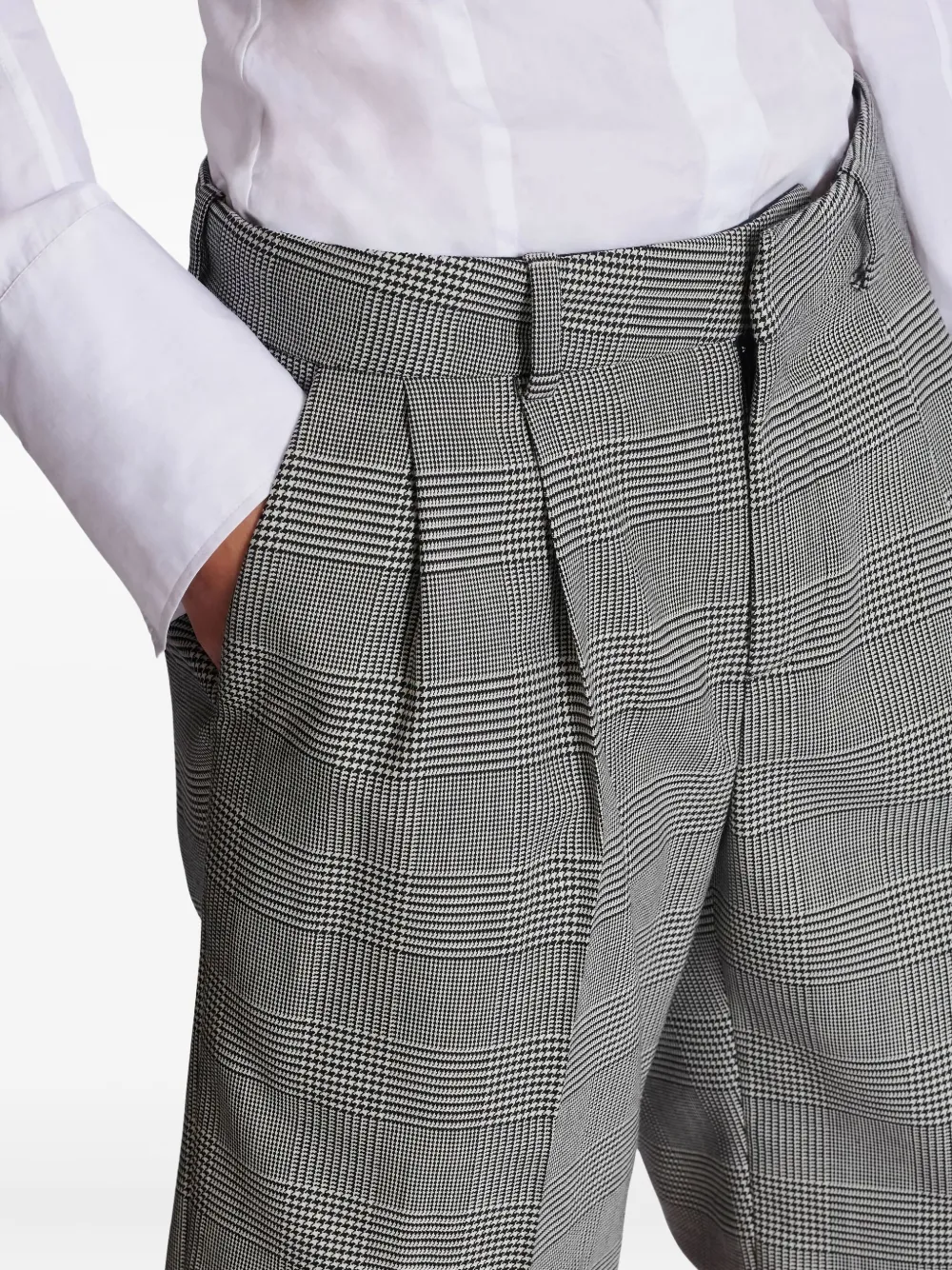 Balmain Geruite shorts Grijs
