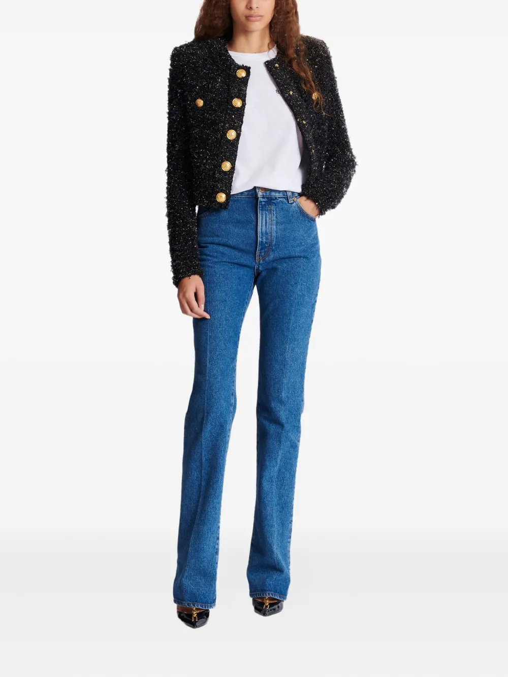 Balmain Tanktop met knoopdetail Wit