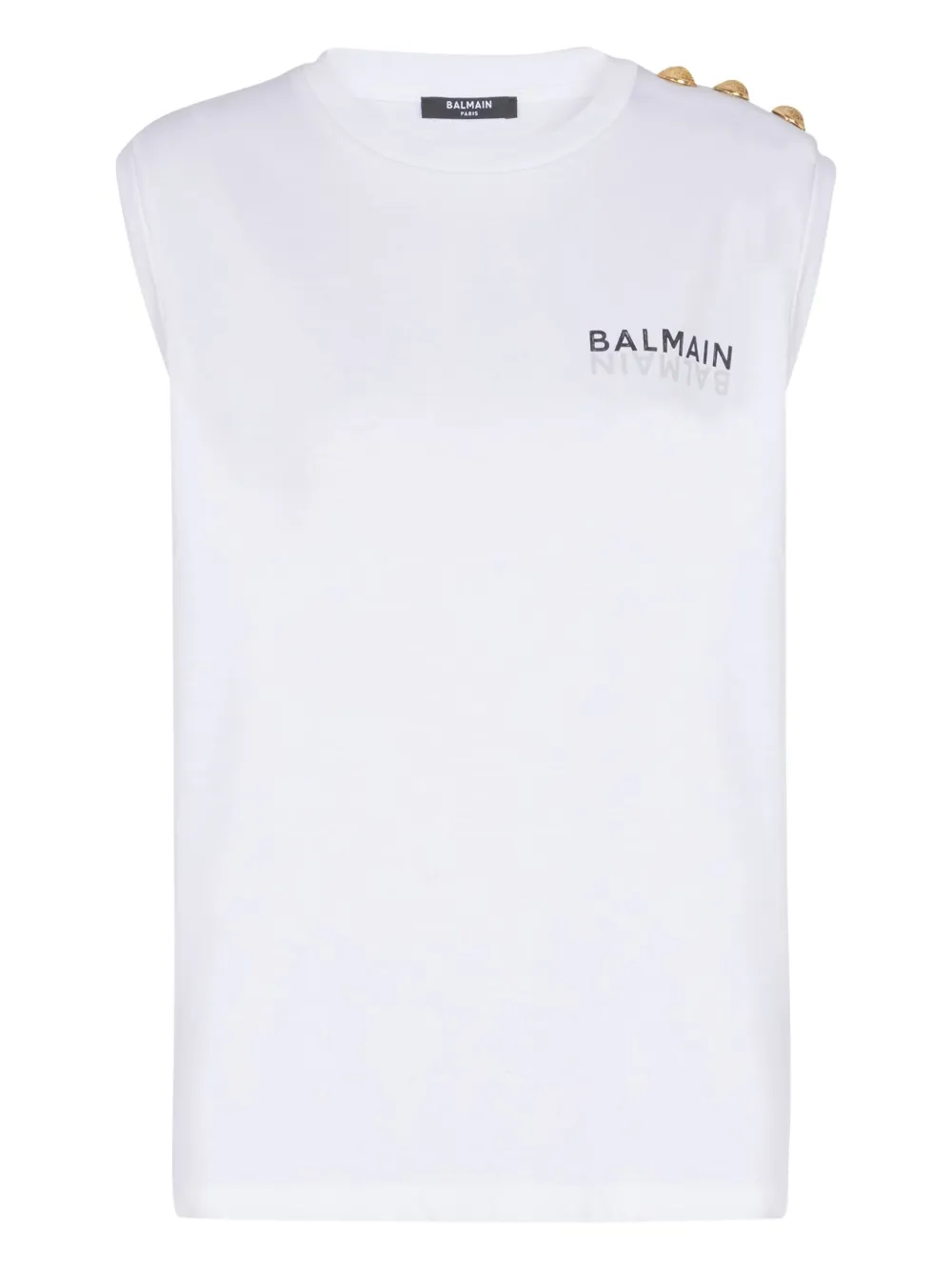 Balmain Canotta con bottoni - Bianco