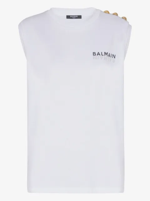 Balmain button-detail tank top