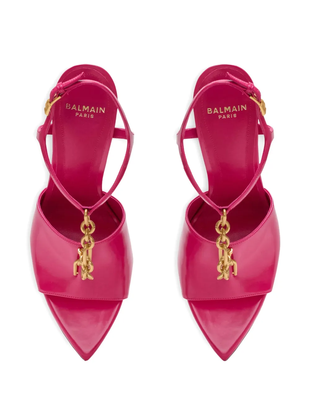 Balmain 95 mm Sync sandalen met puntige neus Roze