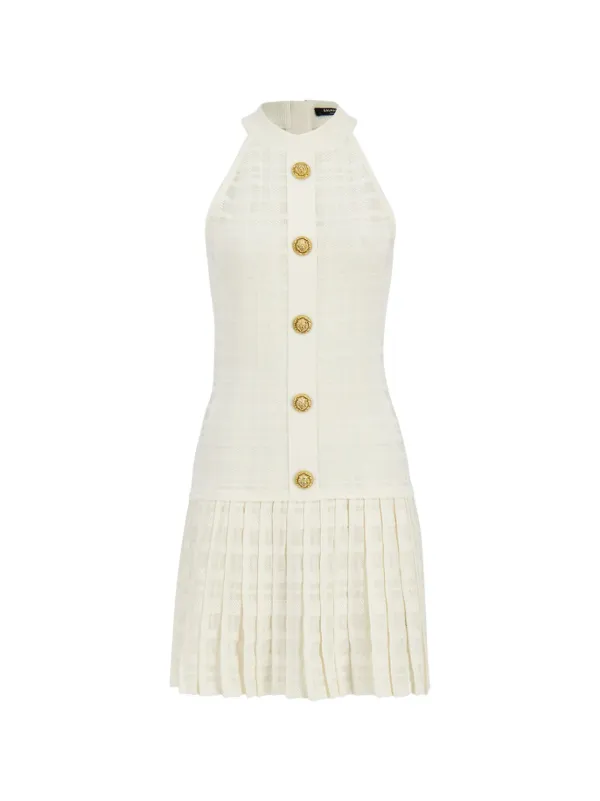 wedding guest dresses beige Sleeveless Pleated Shirt Dress Color:Blue Heather LowStock:43826278301747 Navy Blue Long Sleeve Sleeveless Back