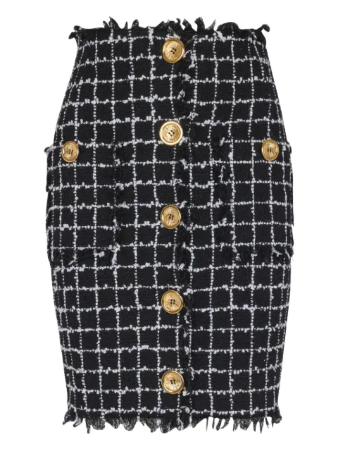 Balmain tweed buttoned pencil skirt