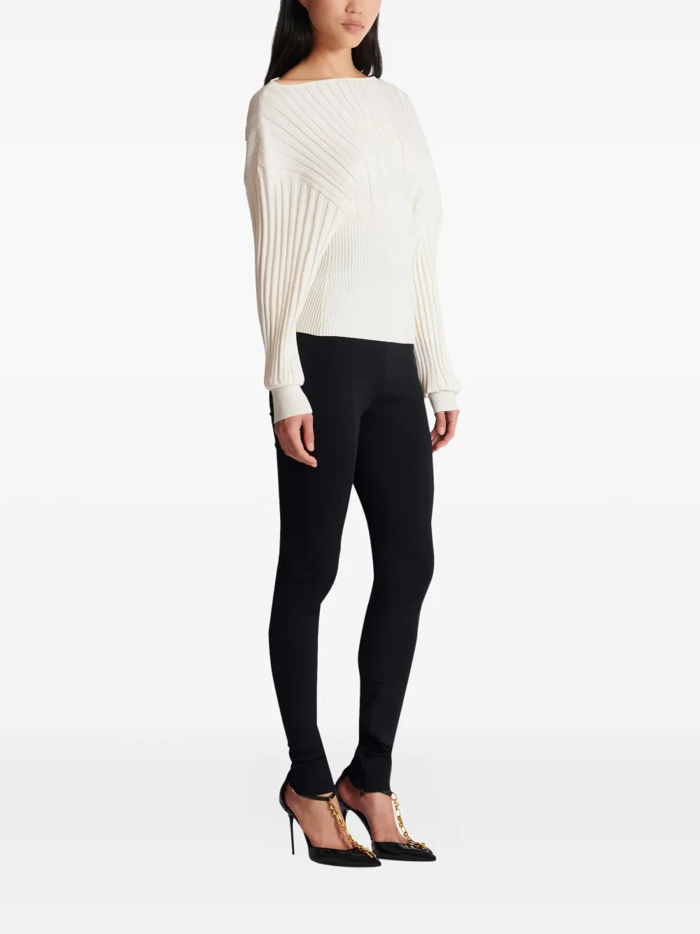  Balmain Long-sleeve Sweater - White 