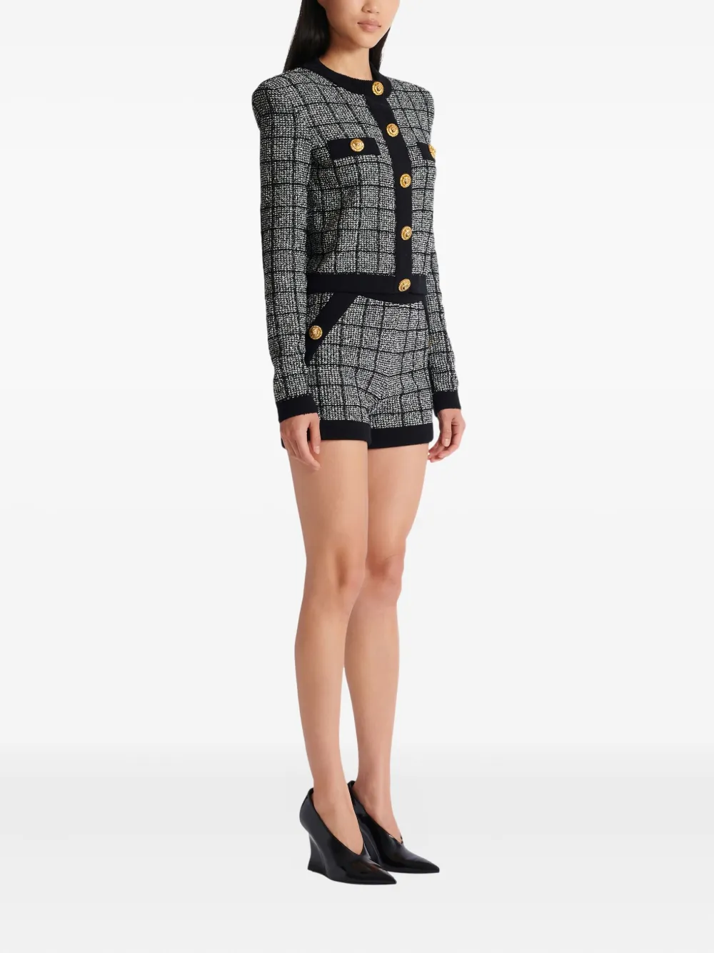  Balmain Button-fastening Jacket - Black 