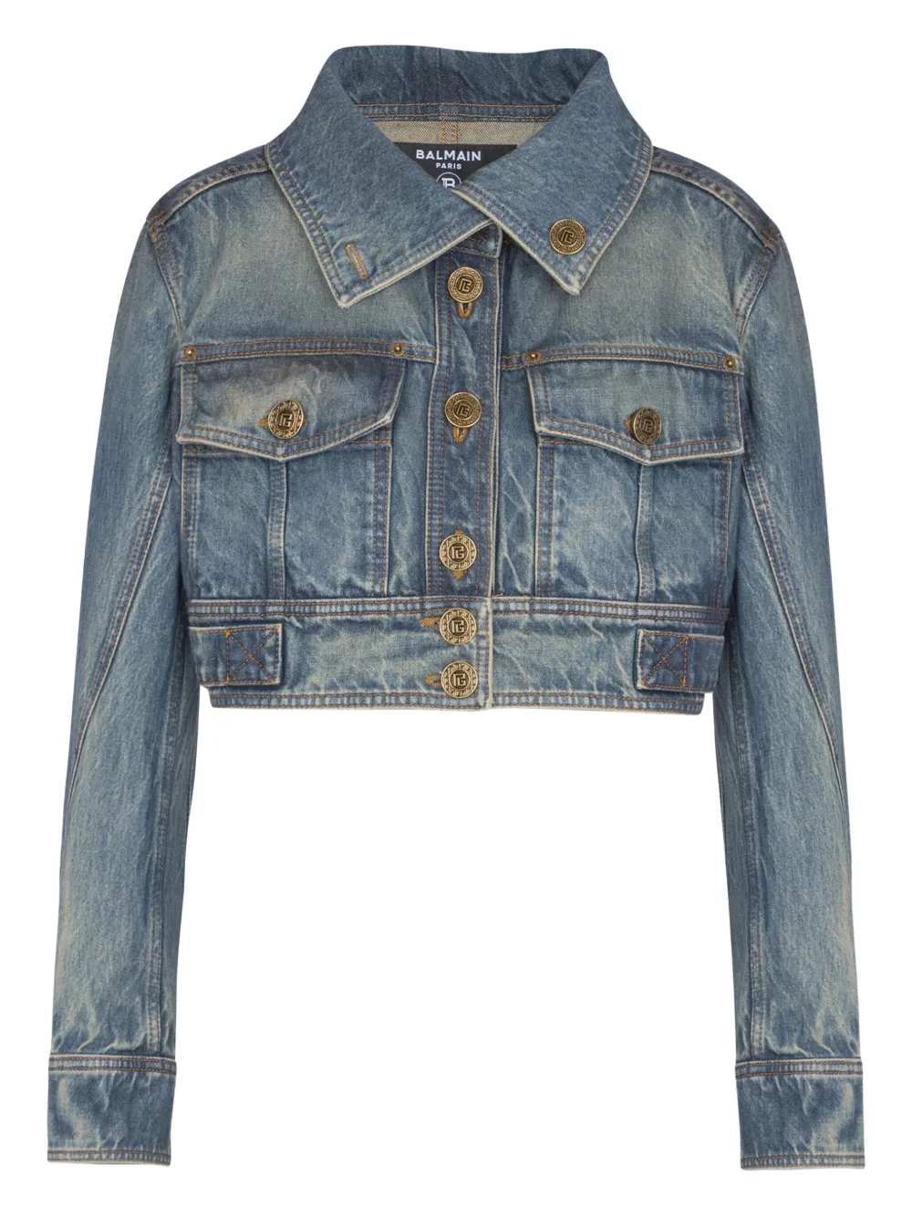 Balmain Giacca a collo alto - Blu