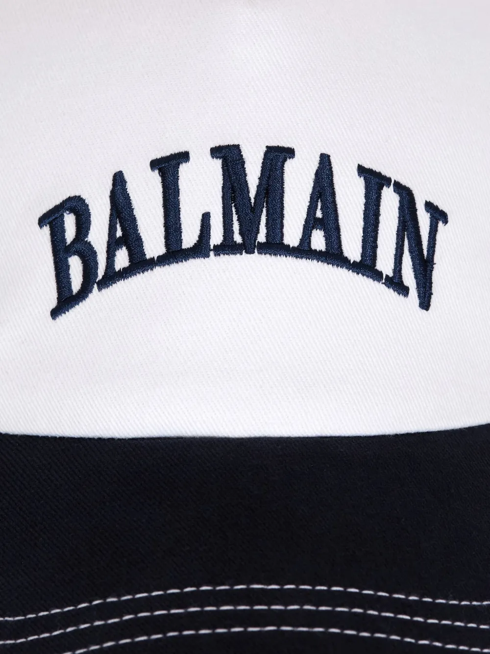 Balmain Boné De Algodão Bicolor | Branco | FARFETCH BR