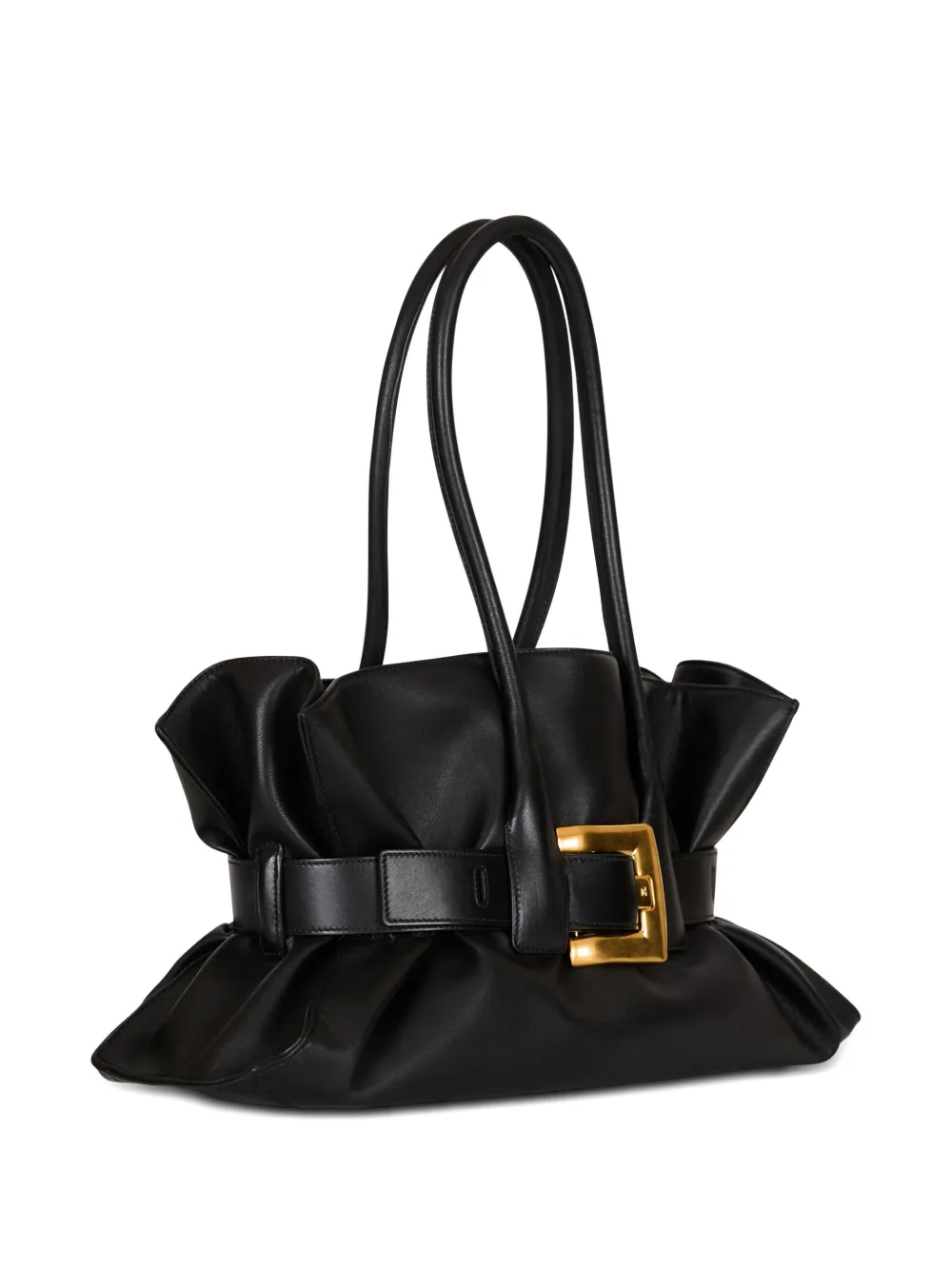 Balmain Borsa a spalla Anthem grande con fibbia - Nero