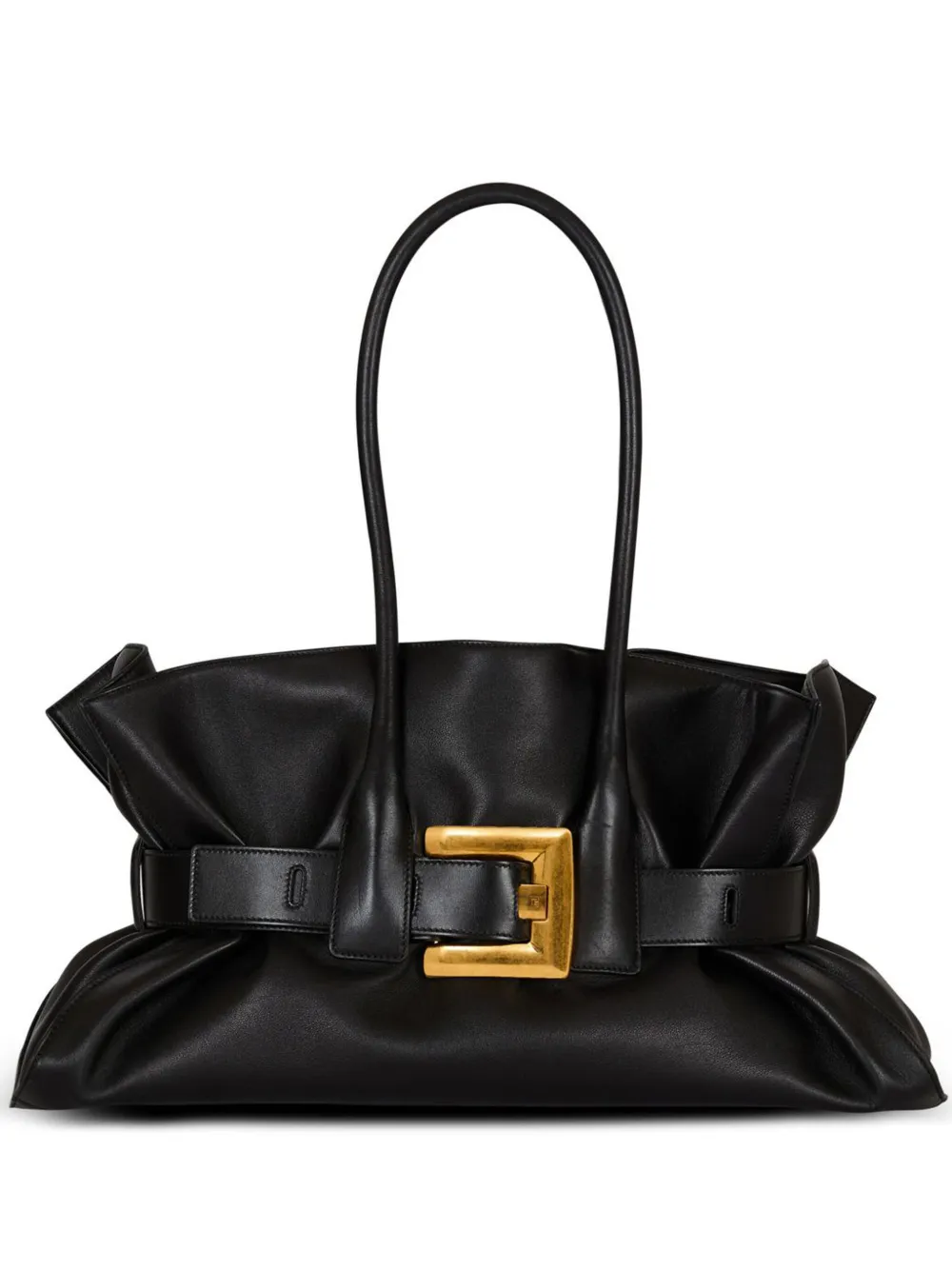 Balmain Borsa a spalla Anthem grande con fibbia - Nero