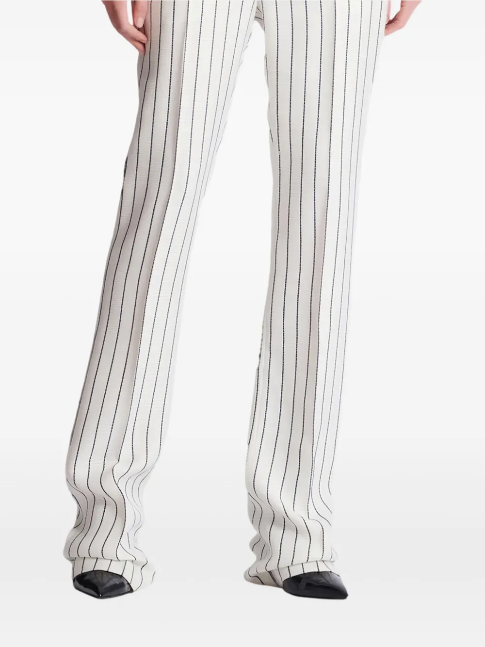 Balmain Broek met krijtstreep Wit