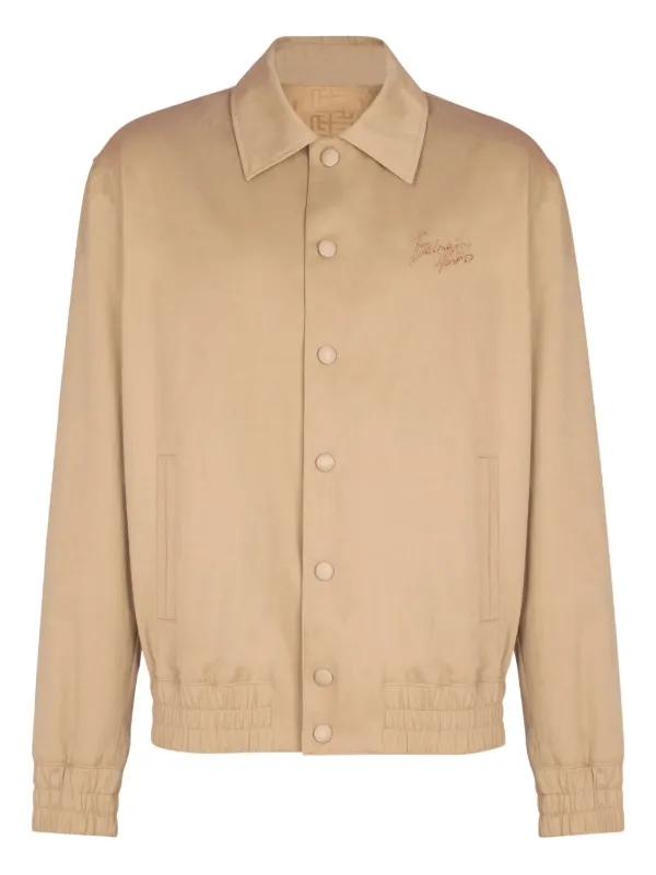 Balmain Canvas Bomber Jacket | Neutrals | FARFETCH