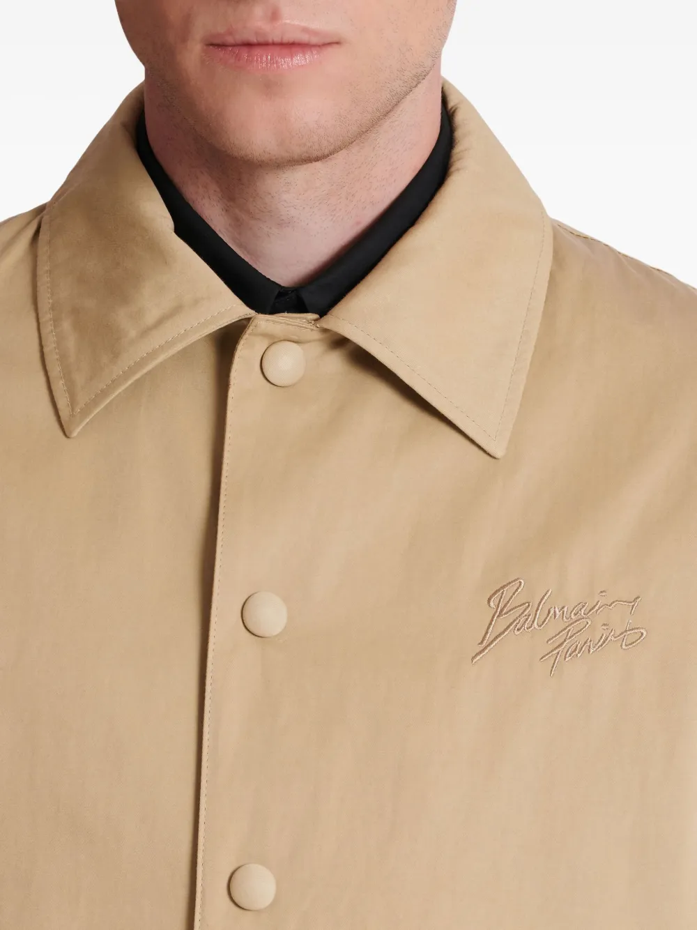 Balmain Canvas bomberjack Beige