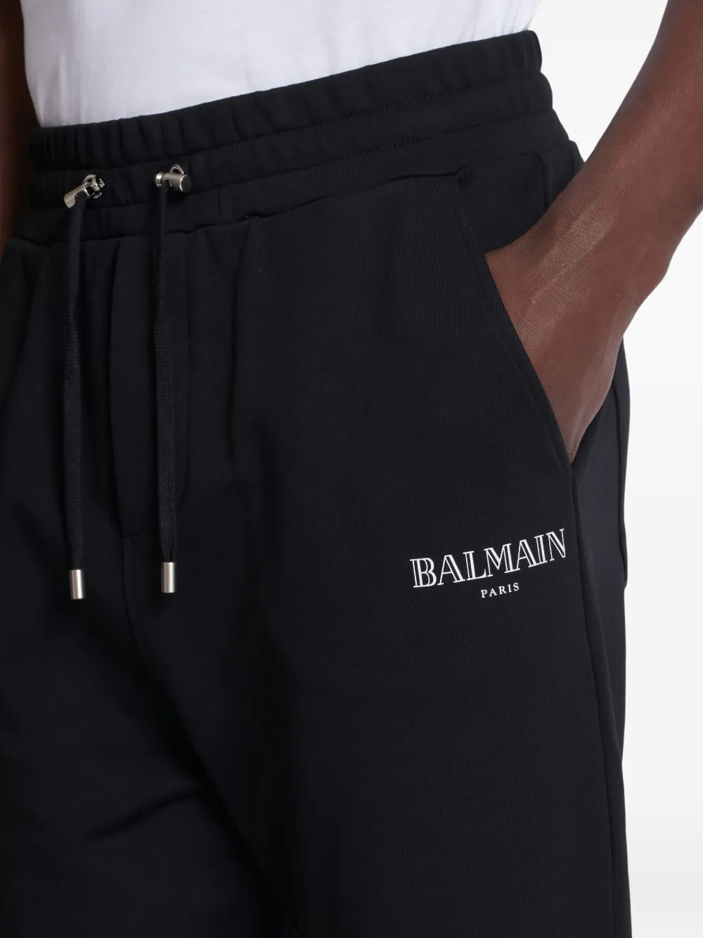 Balmain Trainingsbroek met trekkoord en logodetail Zwart