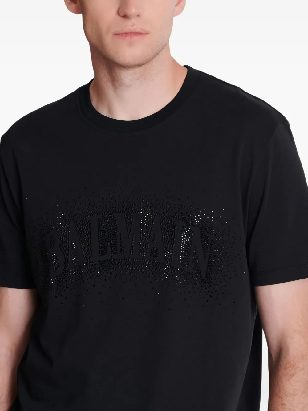 Balmain T-shirt verfraaid met kristallen Zwart