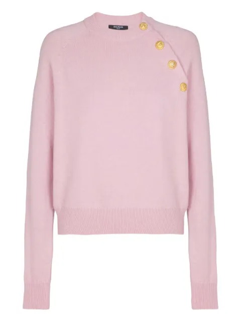 Balmain sweat à col boutonné au dos