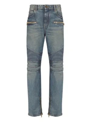 Balmain バイカージーンズ | ブルー | FARFETCH JP