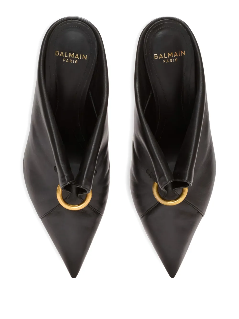 Balmain 75 mm muiltjes met piercing detail Zwart