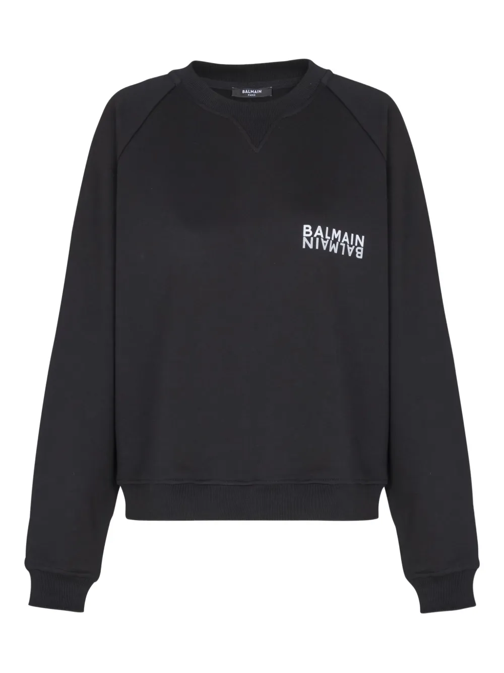 Balmain Sweatshirt mit Logo - Schwarz