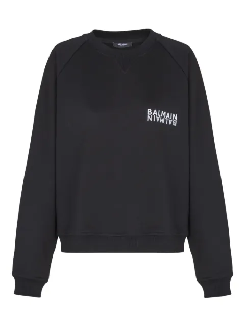 Balmain logo-detail cotton sweatshirt