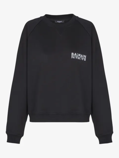 Balmain logo-detail cotton sweatshirt