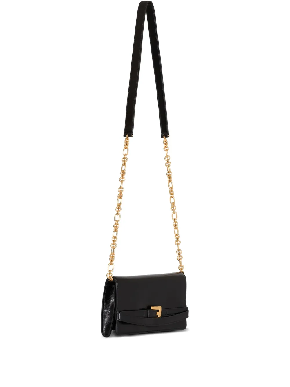 Balmain Belt-detail Clutch Bag In Black