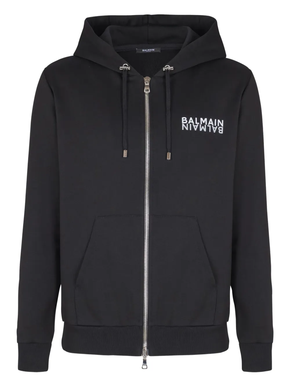 Balmain zip-up hoodie - Black