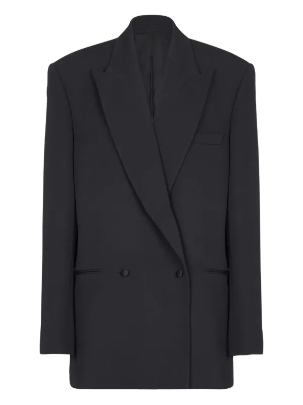 Balmain グレインドプードル ダブルジャケット | ブラック | FARFETCH JP
