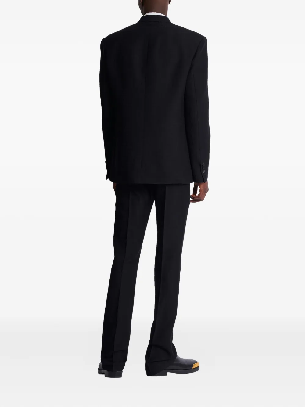 Balmain Wollen blazer met enkele rij knopen Zwart