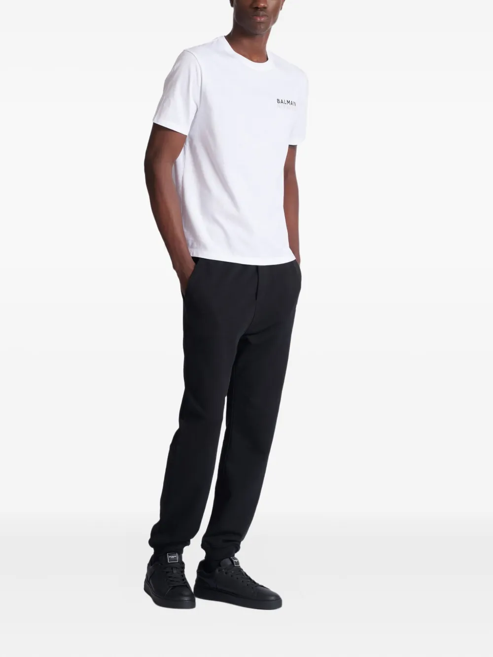  Balmain Camiseta Estampada - Blanco 