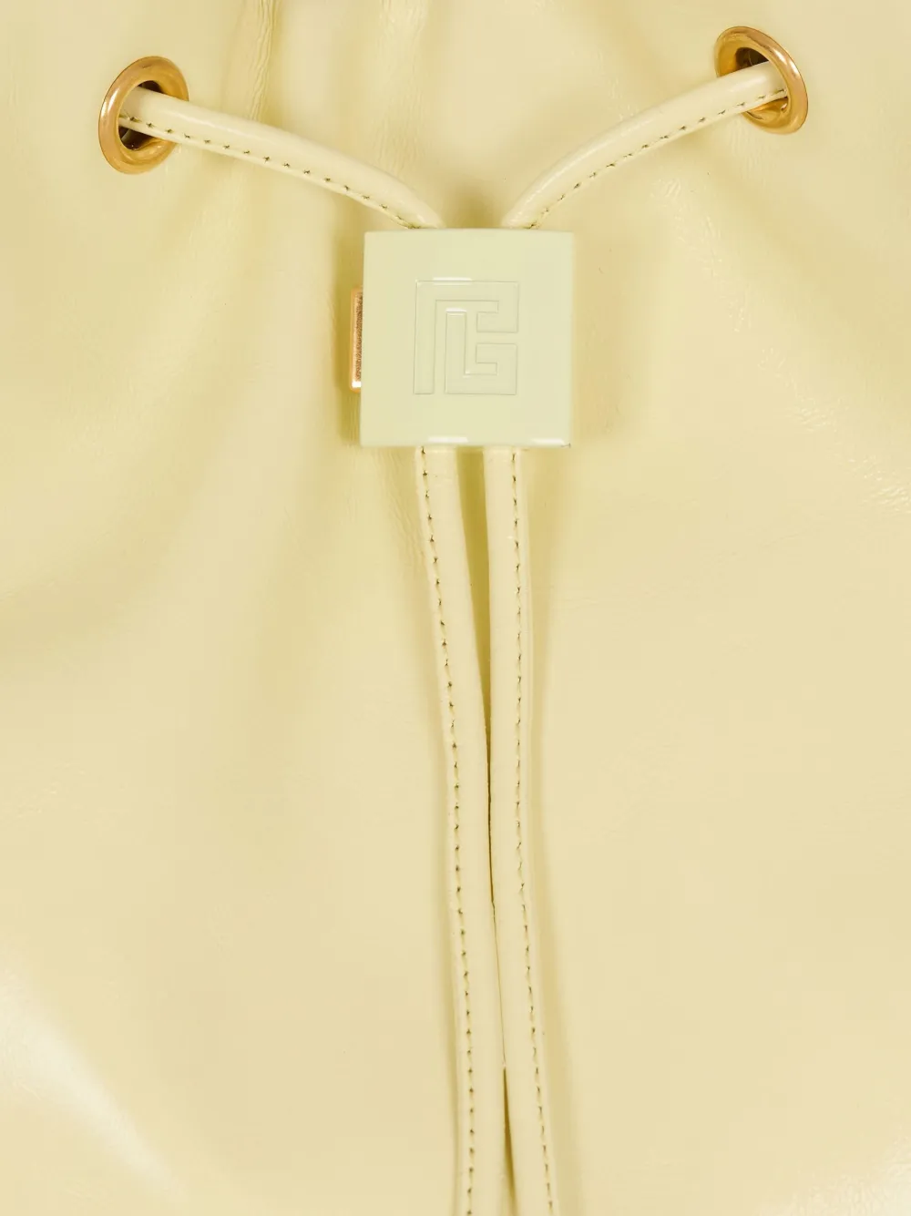 Balmain Pulse Calfskin Leather Backpack In Yellow