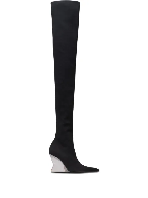 Balmain 95mm thigh-high boots