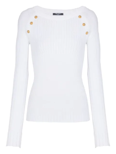 Balmain 버튼 골지 탑