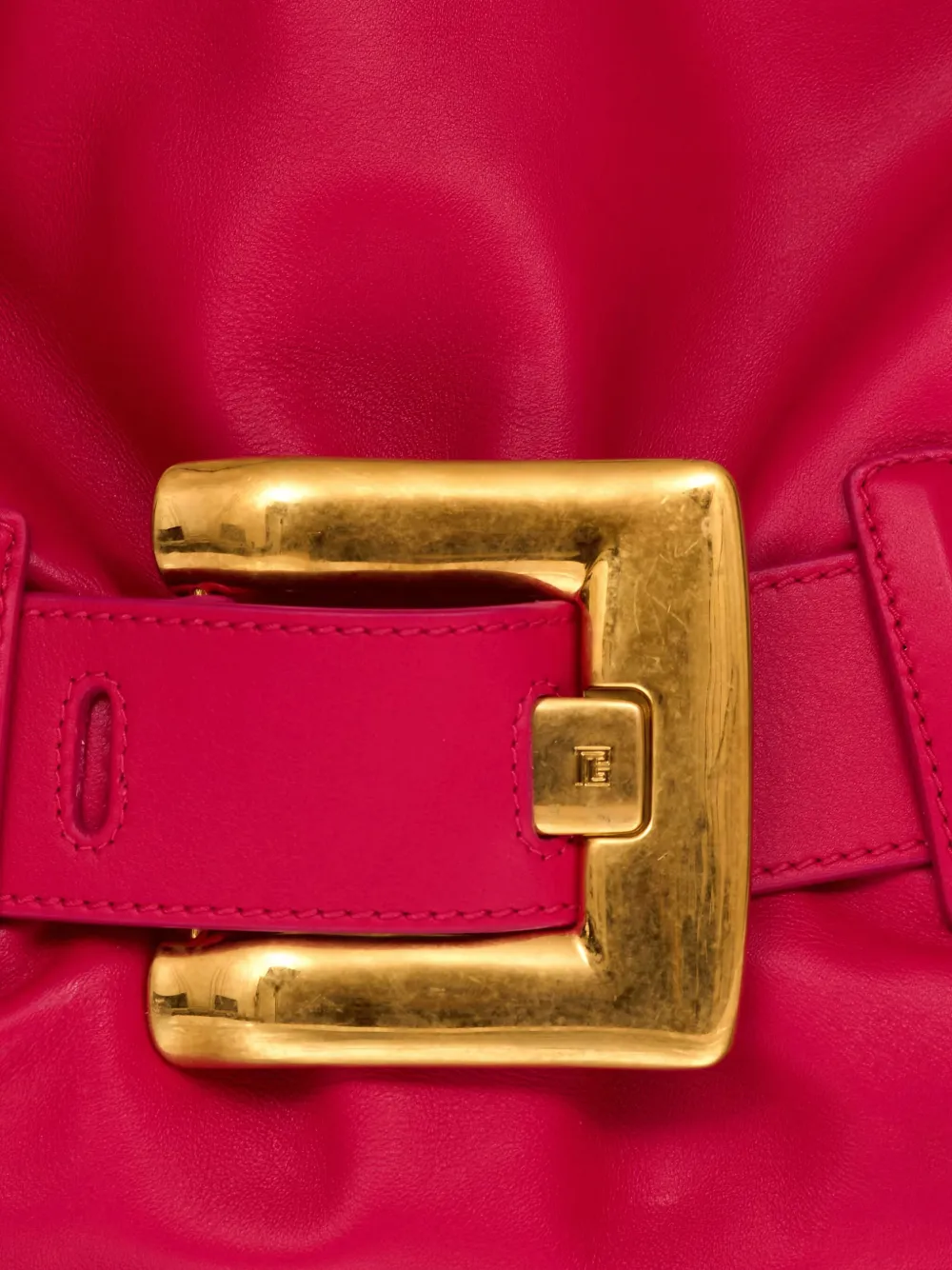 Balmain Anthem medium leren schoudertas Roze