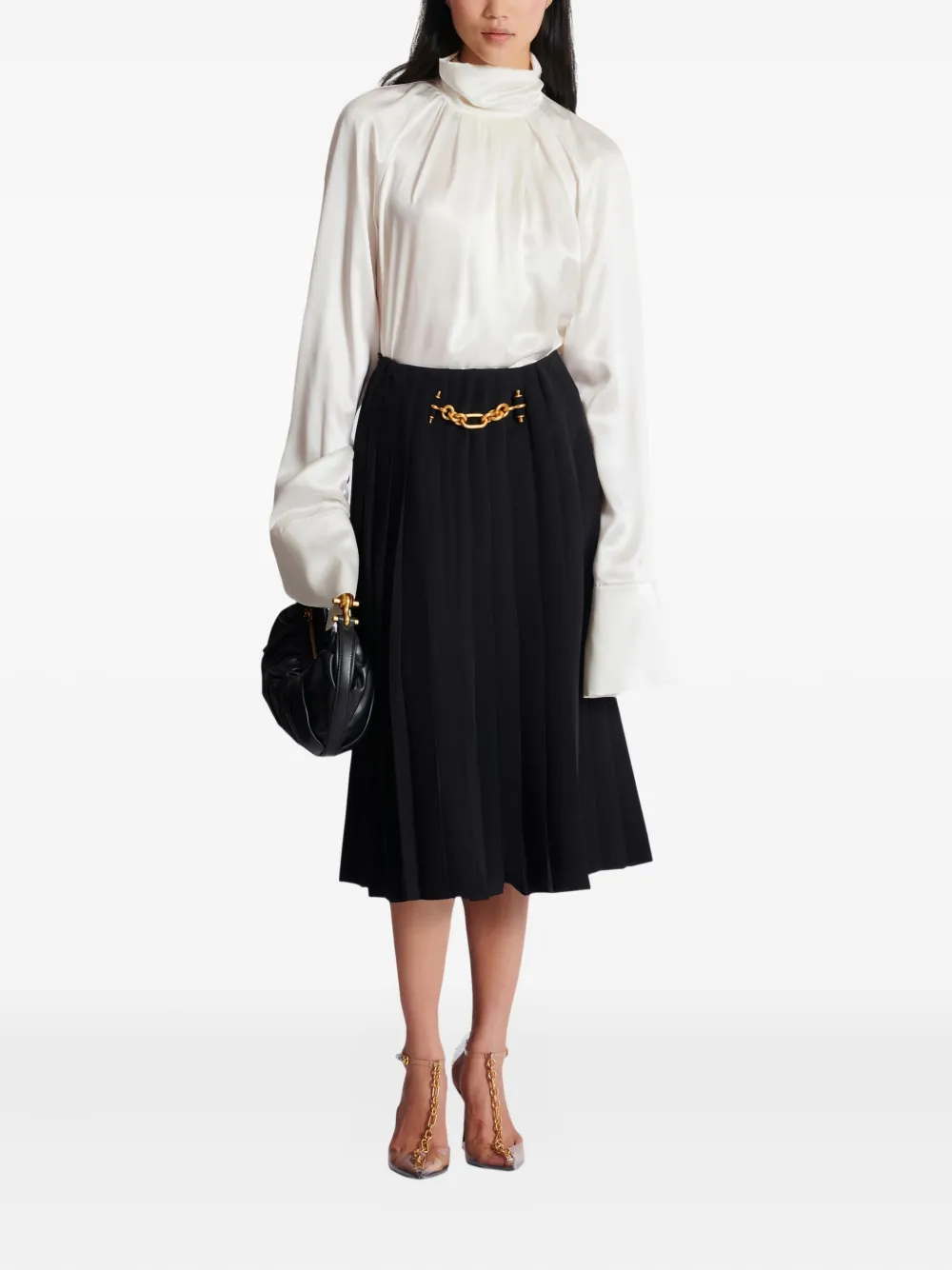 Balmain Gedrapeerde blouse - Wit