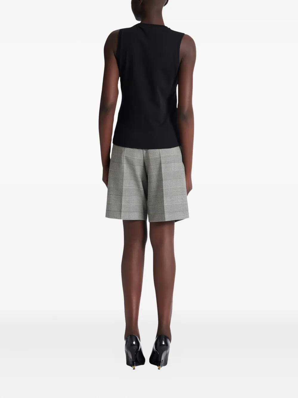 Balmain Logo-print Tank Top In Black